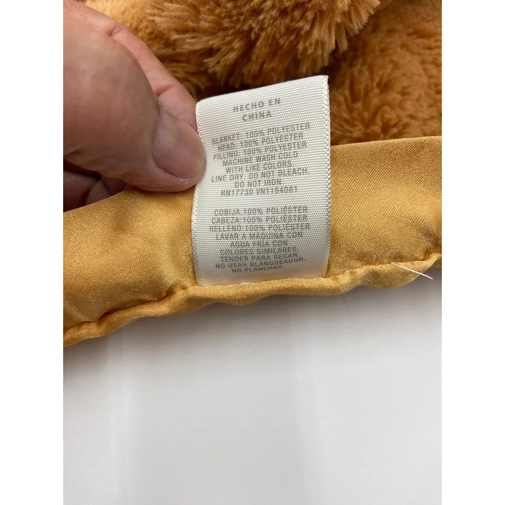 Cloud Island Security Blanket Lovey Brown Gold Puppy Dog Faux Fur Satin 12in